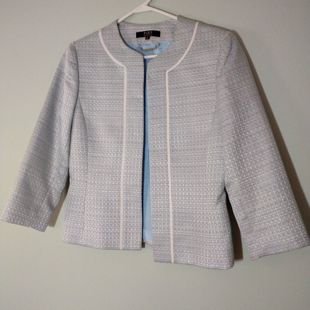 NWOT Alex & Marie Workwear Jacket with Metallic Accent Details Size 6